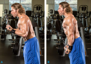 One-arm triceps pushdown with reverse grip